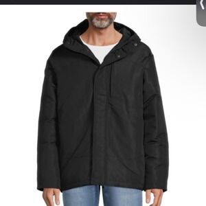 SWISS TECH Mens Black Hooded Parka Jacket Big 3XL 54-56 Warm‎ Winter Coat